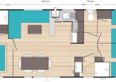 Plattegrond van het chalet O Tiny Les Mytilles