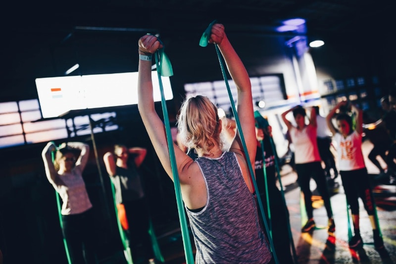 Zumba by night on the snow front